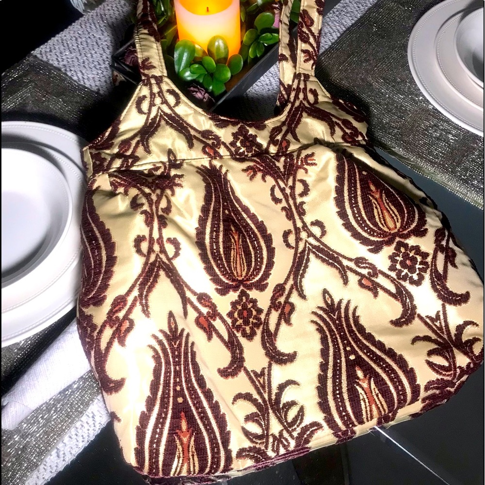 Embroidered bag.